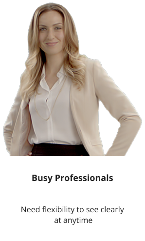 Busy Professionals Text Under a Working Woman