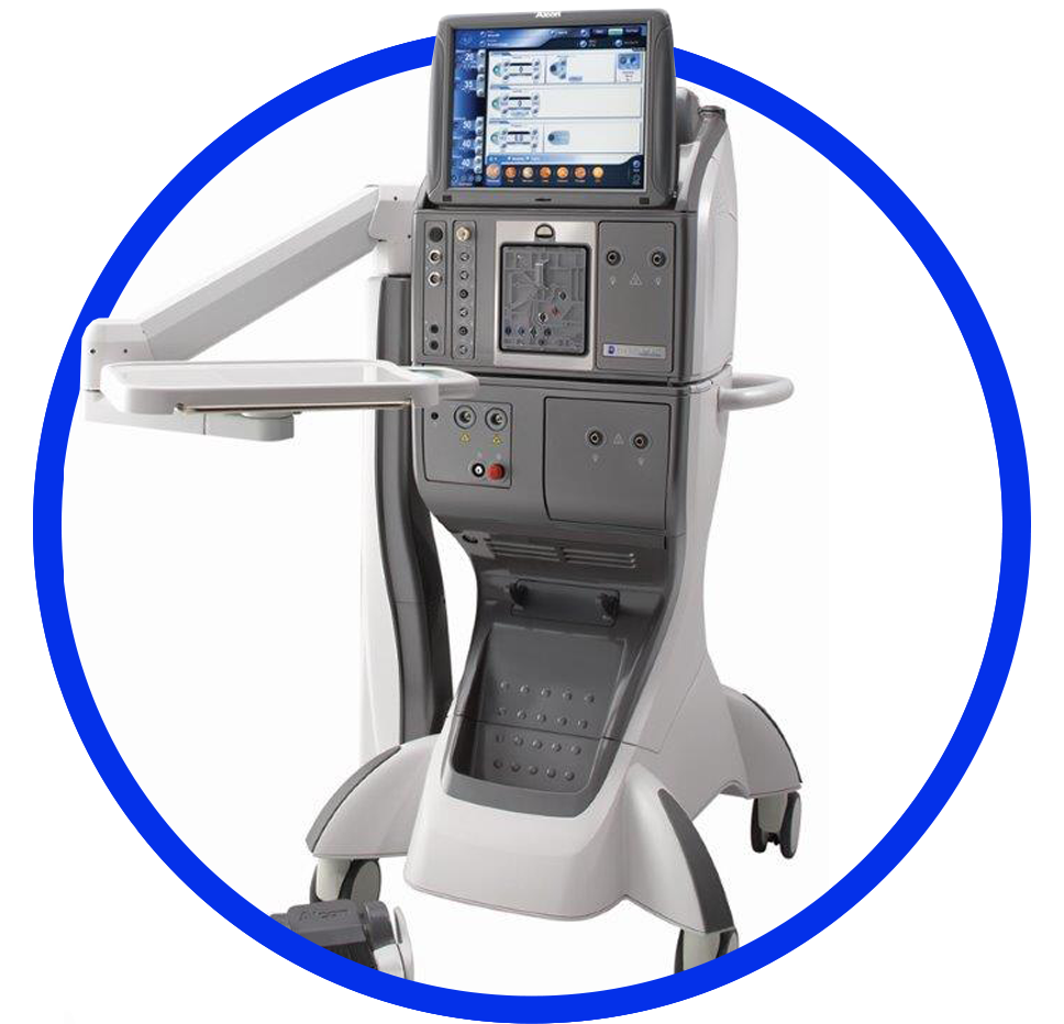 Constellation on white background with Blue Circle