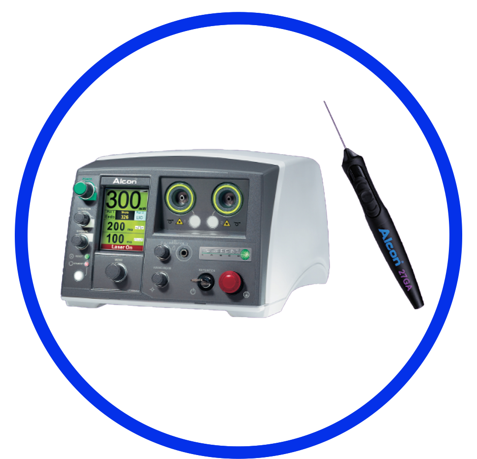 Purepoint and Vektor on white background with blue circle