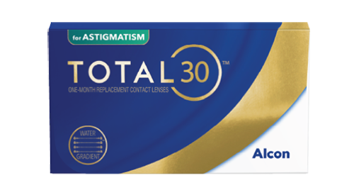 product box for Total30 for Astigmatism monthly contact lenses by Alcon