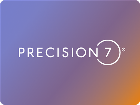 PRECISION7 logo on purple backgorund