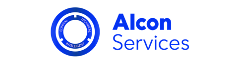 Light Blue Alcon Services Logo