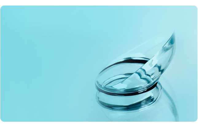 Image of lens on blue background