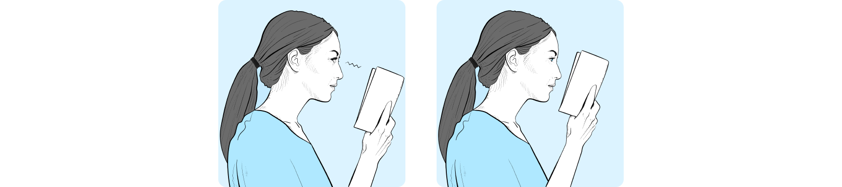 Woman while reading