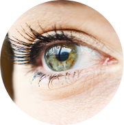 Close-up of eye and eye drops