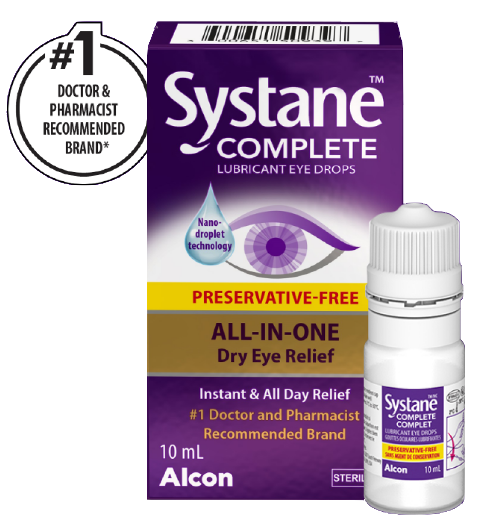 Systane COMPLETE PF packshot with #1 icon