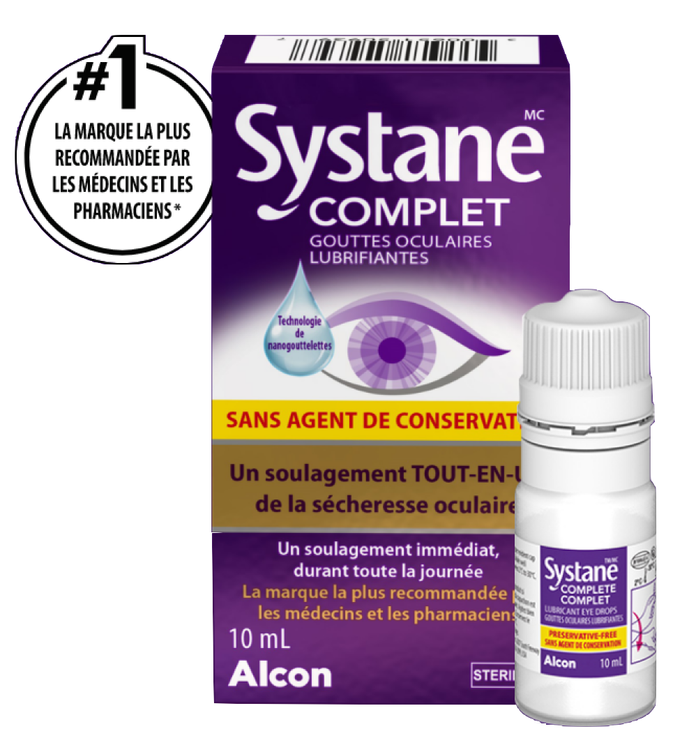 Systane COMPLETE PF packshot with #1 icon