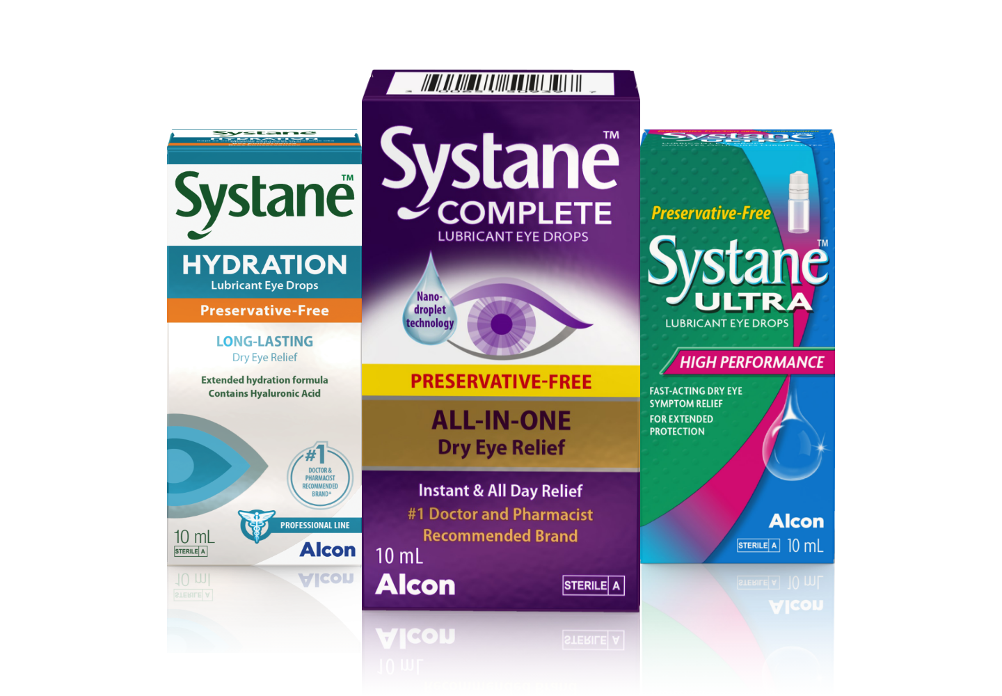 Systane family products packshots