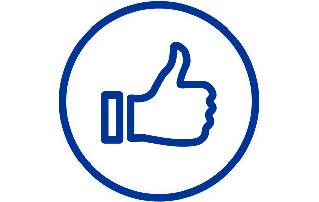 Blue thumb icon