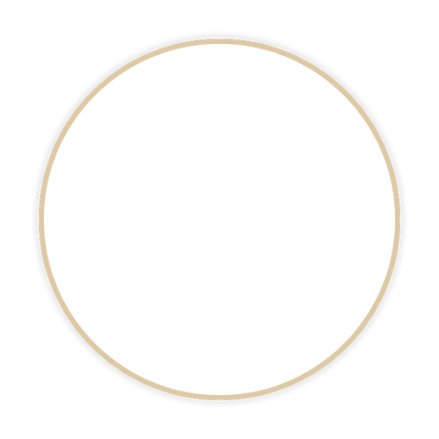 Text in a white and yellow circle