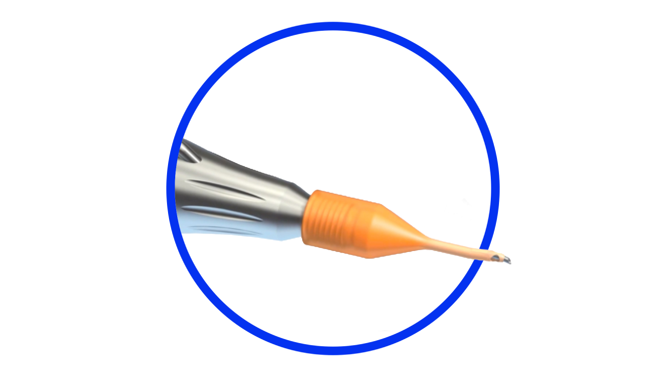 INTREPID BALANCED Tip and I/A Handpiece in front of a grey background.