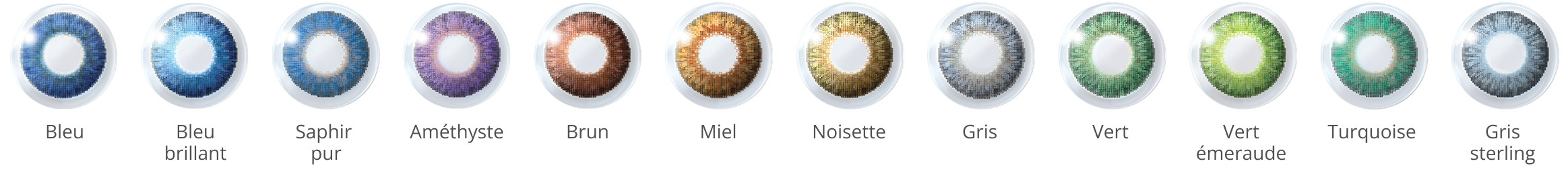 Image of different coloured lenses