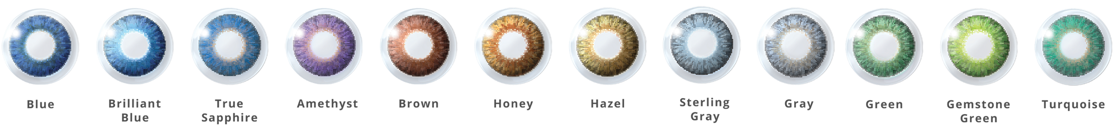 Image of different coloured lenses