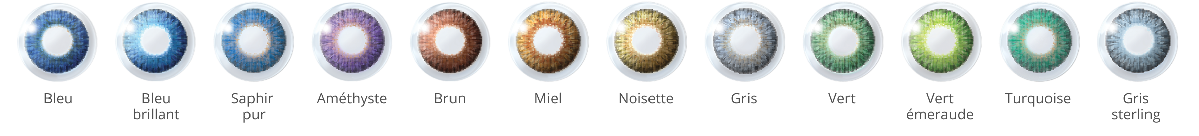 Image of different coloured lenses