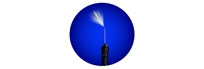 VEKTOR Laser probe in a blue circle.