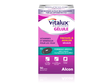 Boîte de produit pour la vitamine et le minéral oculaires Vitalux Advanced Gélule d'Alcon