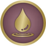 icons of drops on a brown background