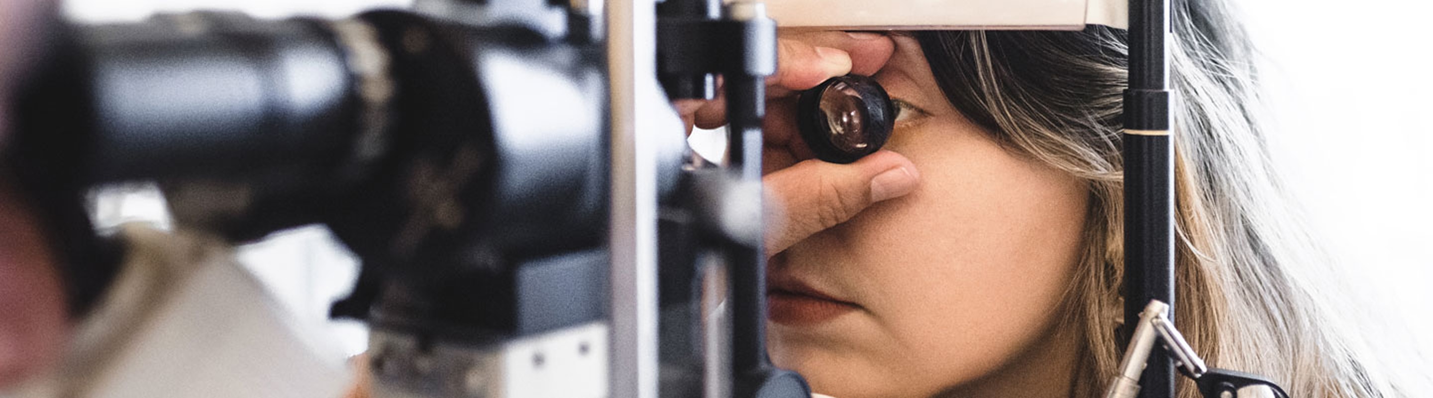 Image of a woman during an eye examination