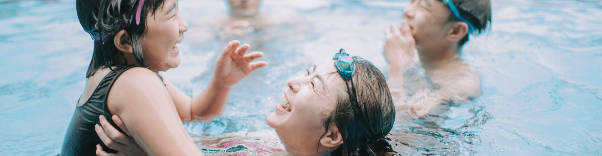 Group of people in a swimming pool
