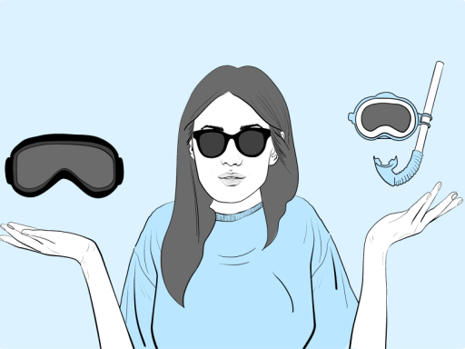 Woman considering the advantages with contact lenses compared to glasses