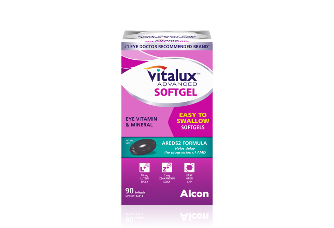 Boîte de produit pour la vitamine et le minéral oculaires Vitalux Advanced Gélule d'Alcon