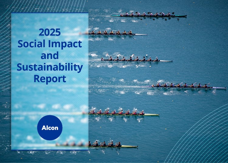 Cover of the Alcon 2025 Social Impact and Sustainability Report