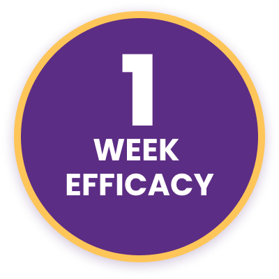 1 week efficacy