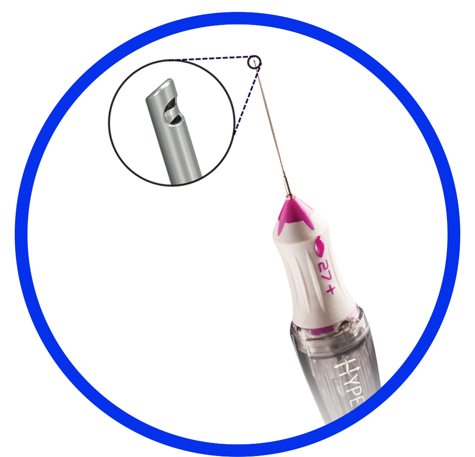 Hypervit on white background with blue circle