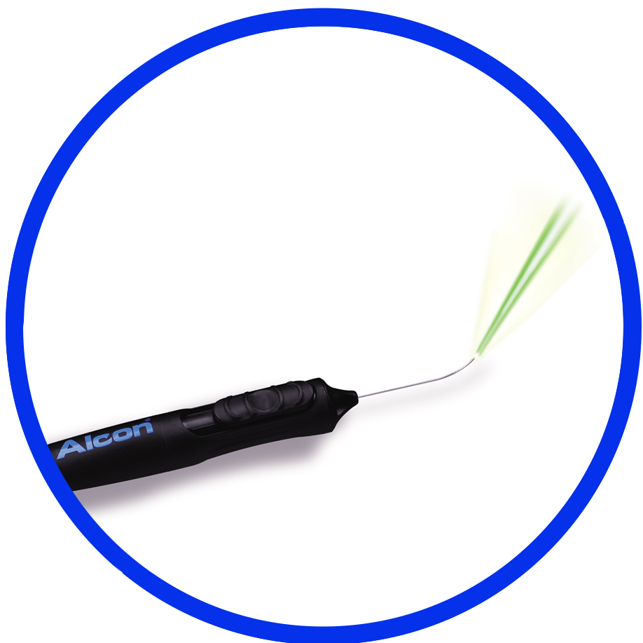 Purepoint on white background with blue circle